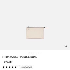 Frida Wallet in Pebble Bone - Compact Women's Leather Wallet
